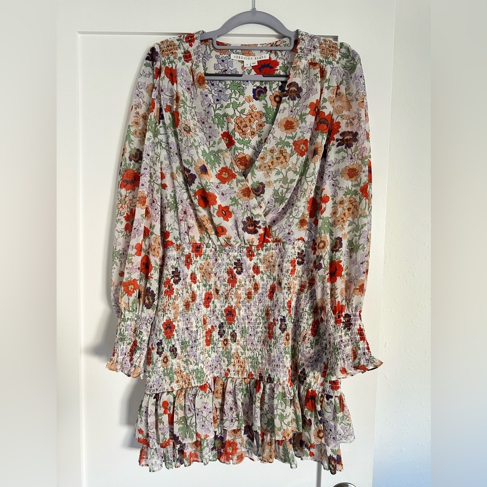 Veronica Beard Crepe de Chine Mini Dress